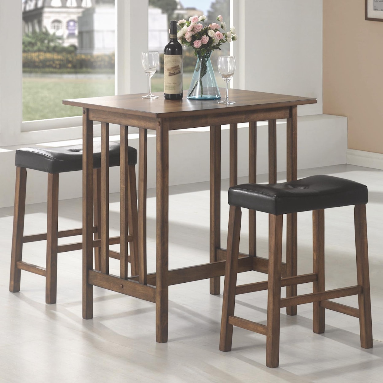 Coaster Bar Units and Bar Tables 3pc Dining Room Group