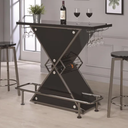 Contemporary X-Shaped Bar