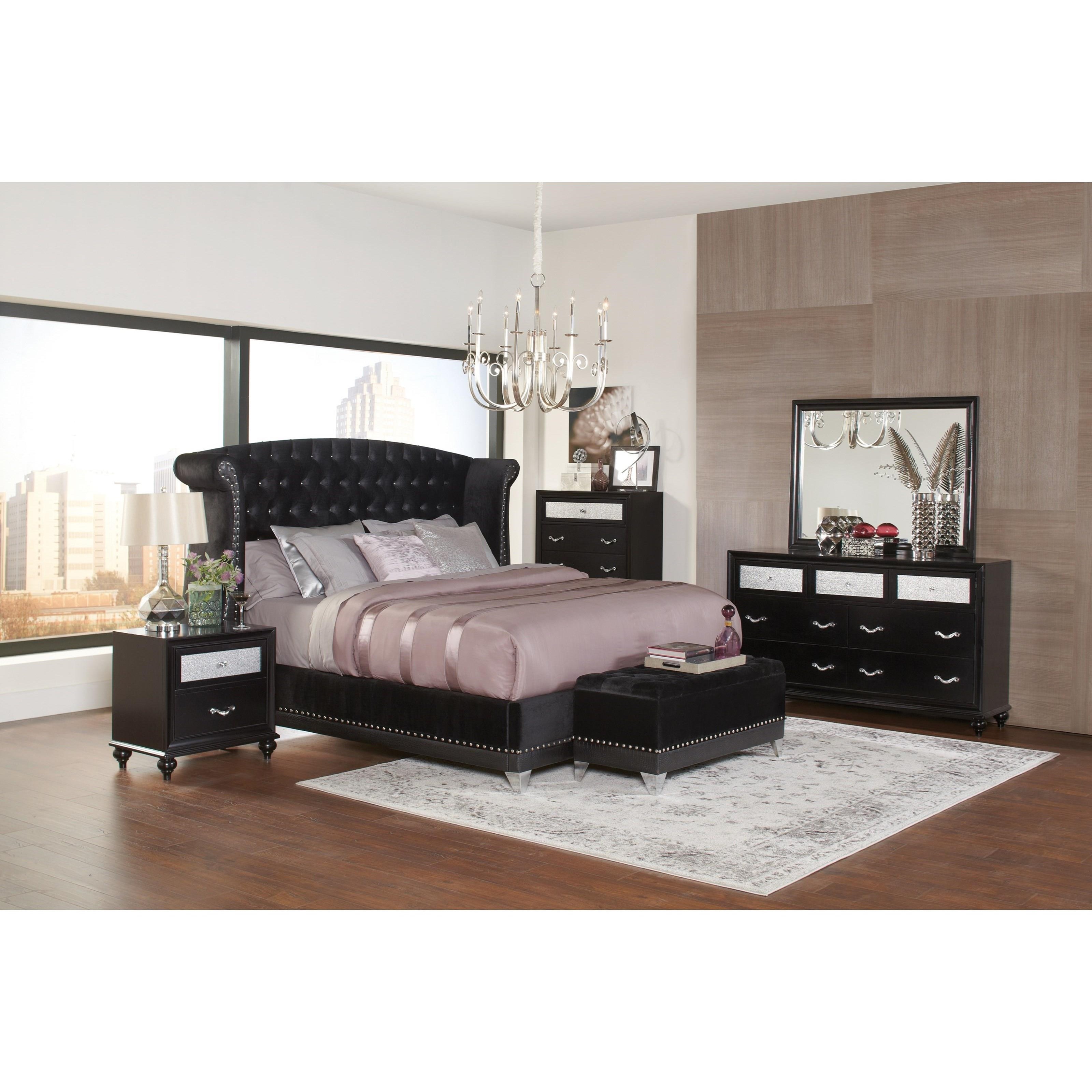 Coaster Barzini 300643KW Glamorous Upholstered California
