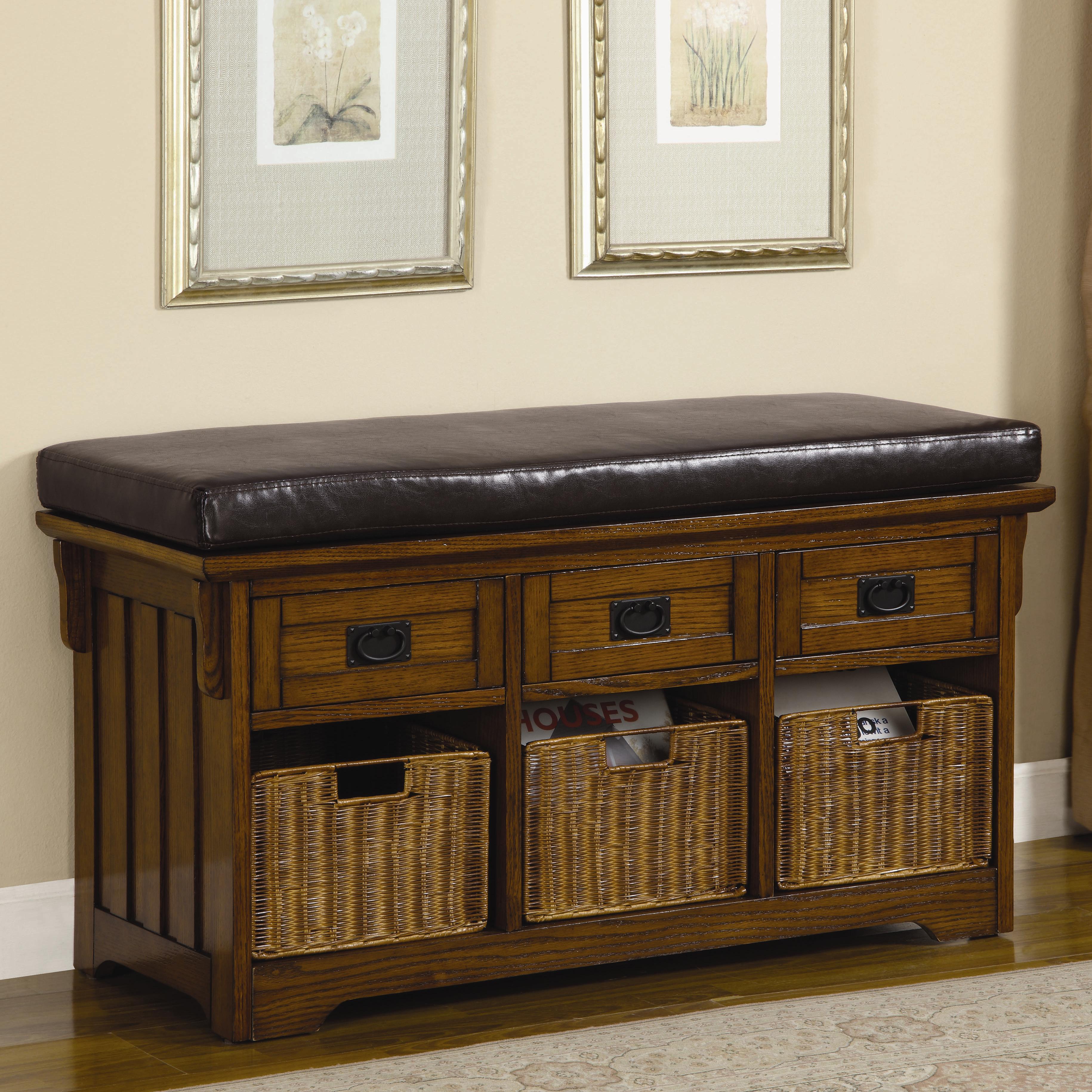 Coaster Benches Small Storage Bench with Upholstered Seat ...