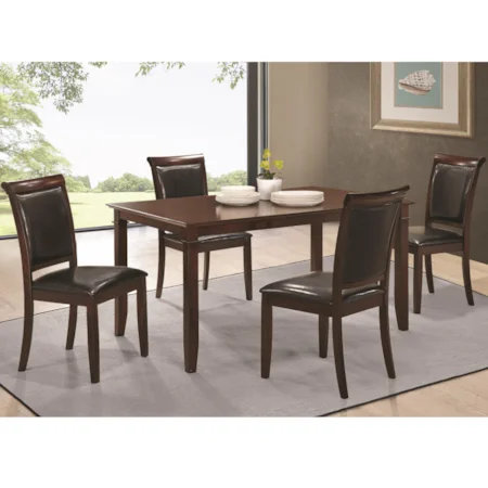Table and Chair Set with Tapered Feet