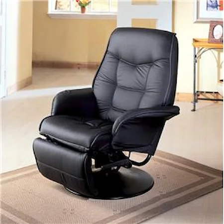 Swivel Recliner with Flared Arms