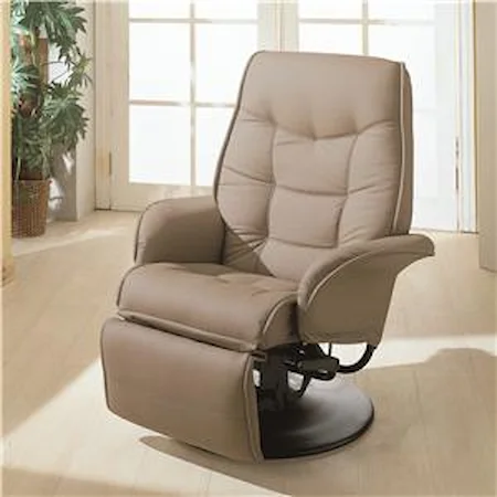Swivel Recliner with Flared Arms