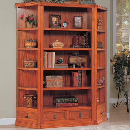 Mission Bookcase with Corners