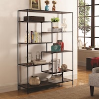 Modern Bookcase with Offset Shelves