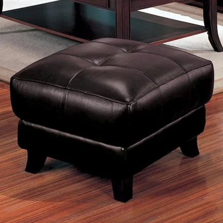 Upholstered Ottoman with Tufted Seat