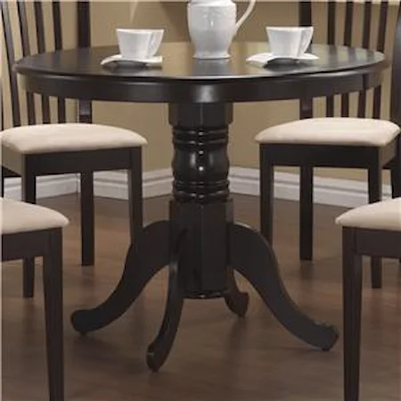 Round Single Pedestal Dining Table