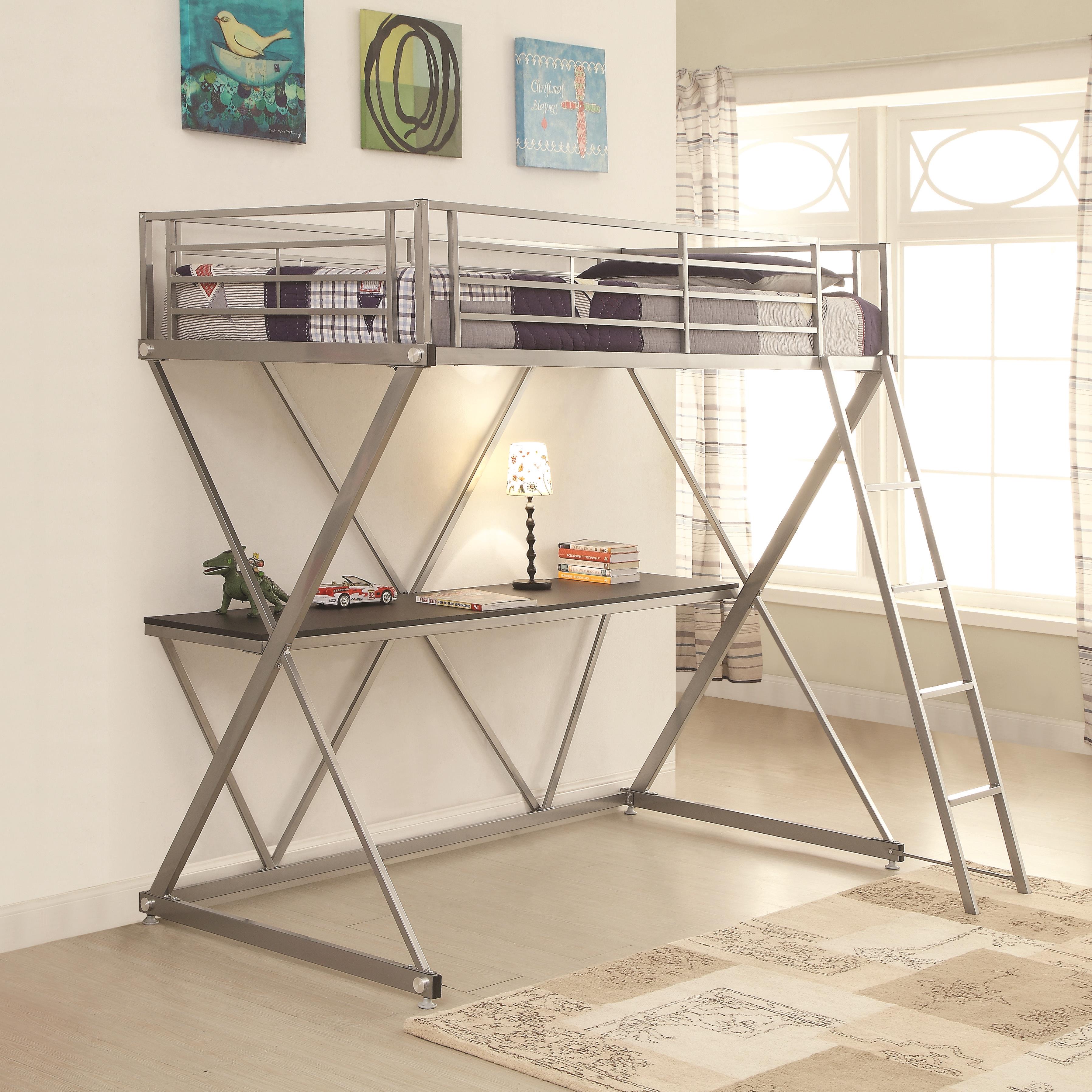 Coaster Bunks 400034T Twin Workstation Loft Bed with Desk