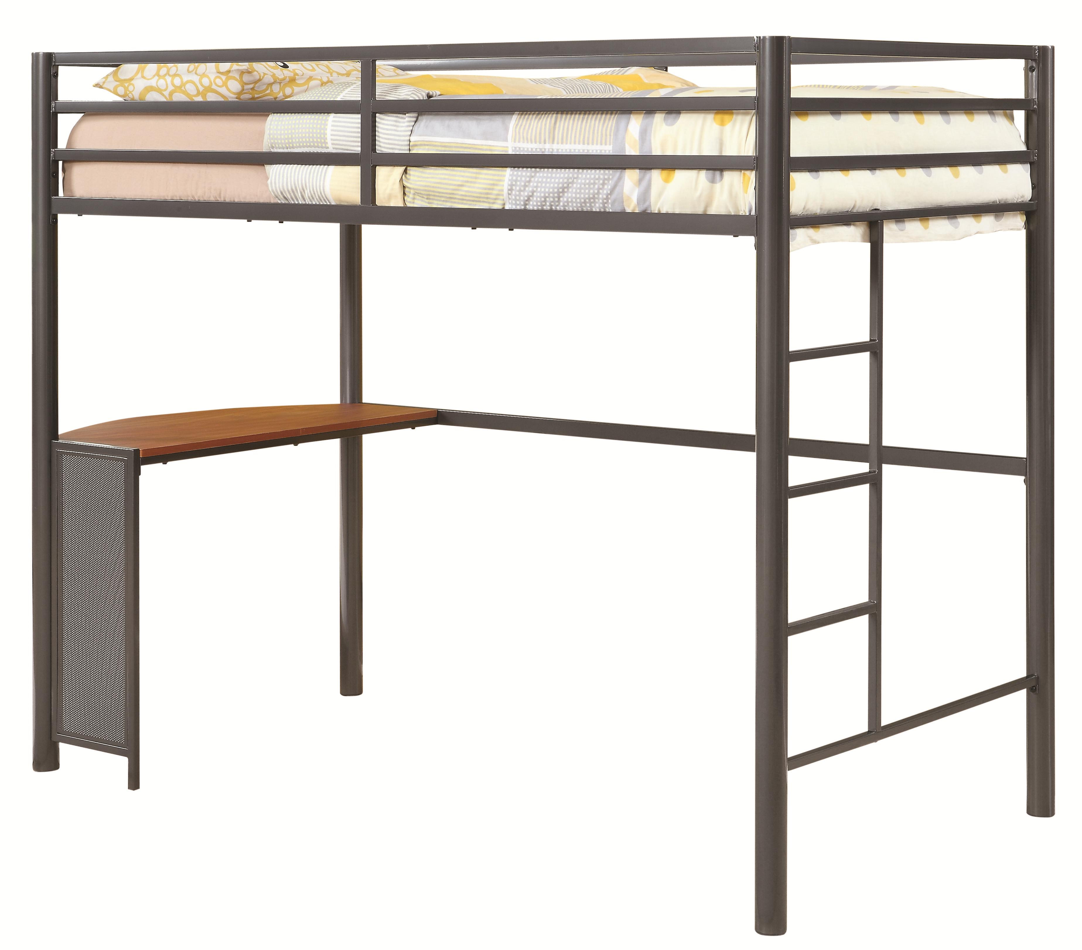Coaster dynamic twin loft bunk bed with futon chair & store desk