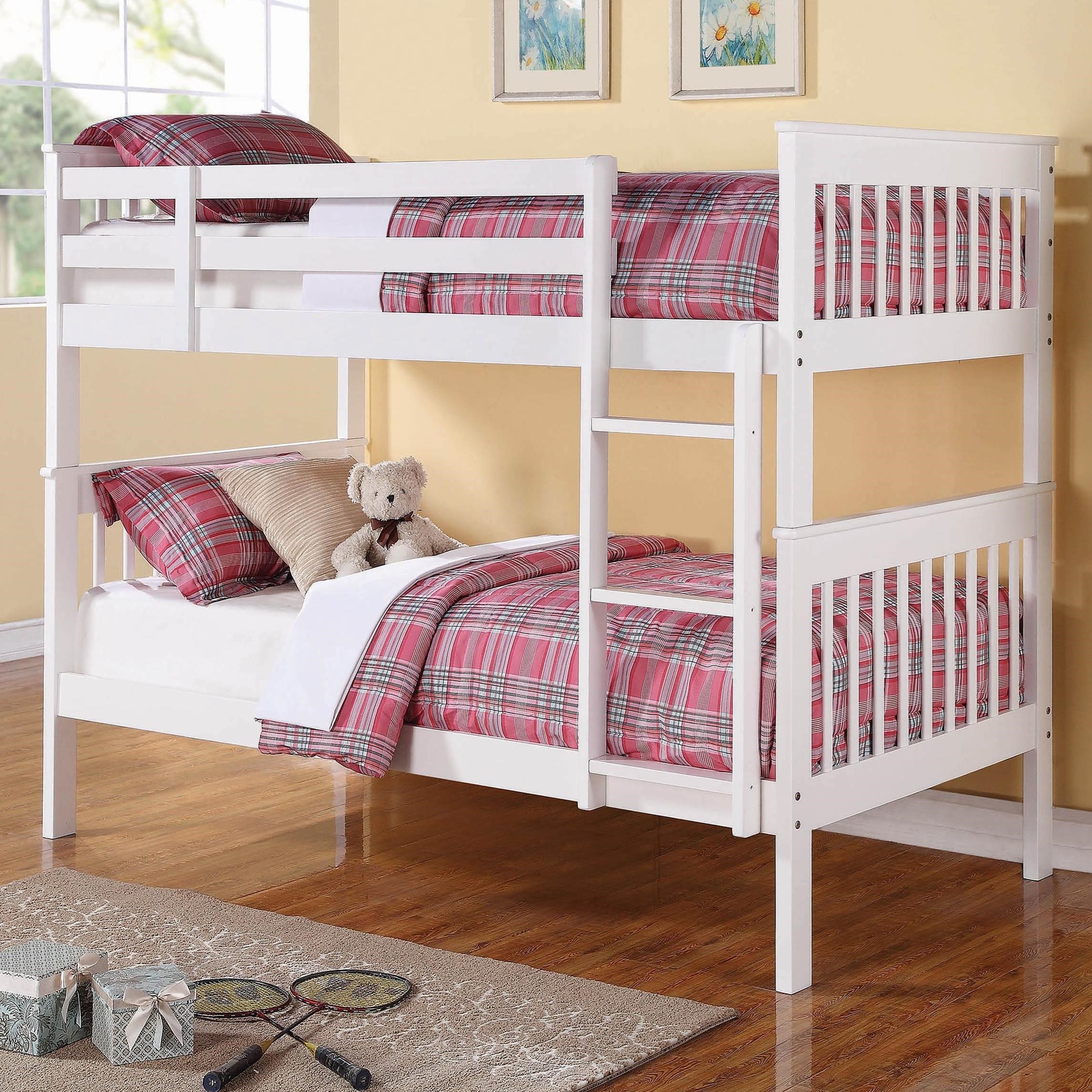 Coaster Bunks 460244N Chapman Twin/Twin Bunk Bed in White Finish