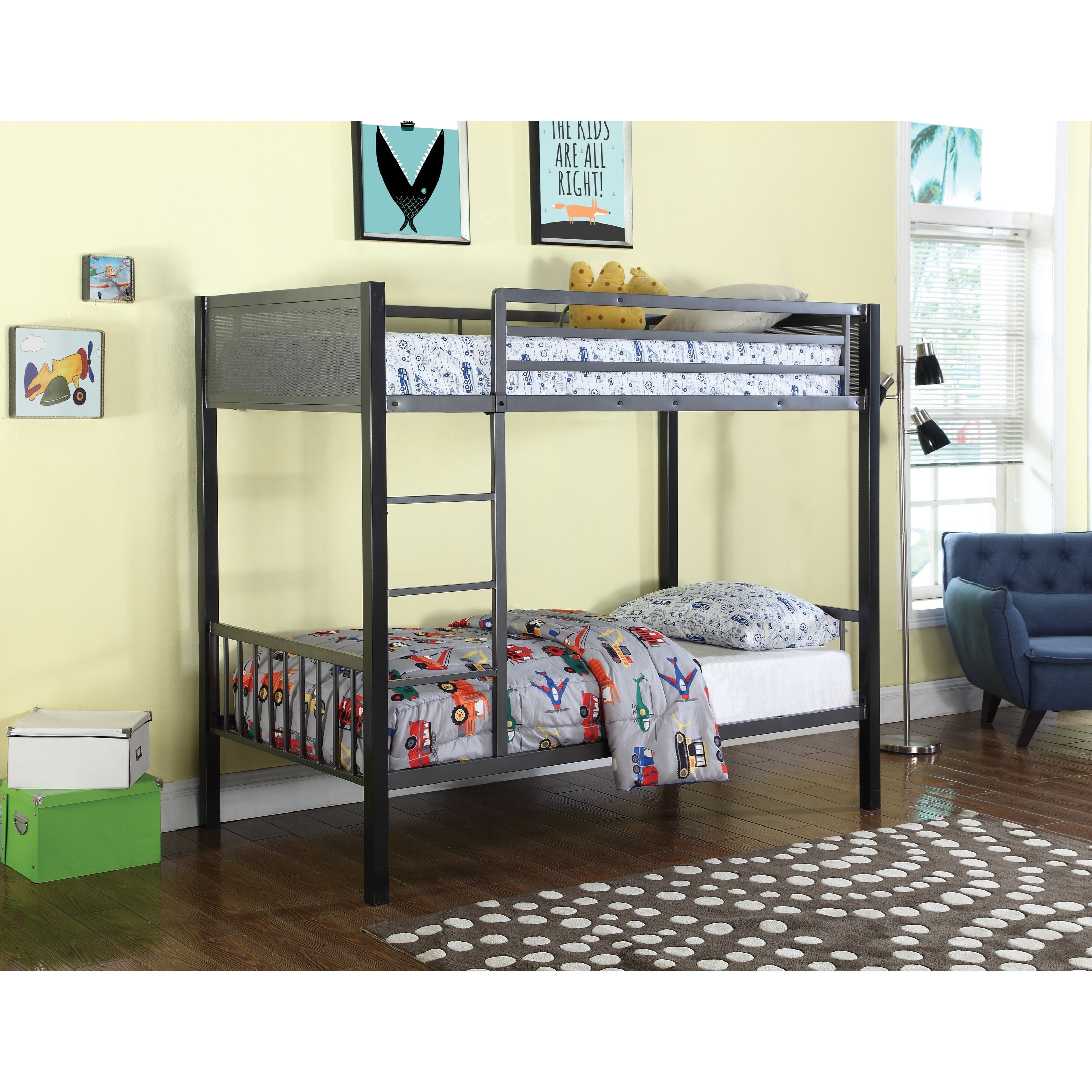 Coaster Bunks 460390 Twin Metal Bunk Bed Arwood's Furniture Bunk Beds
