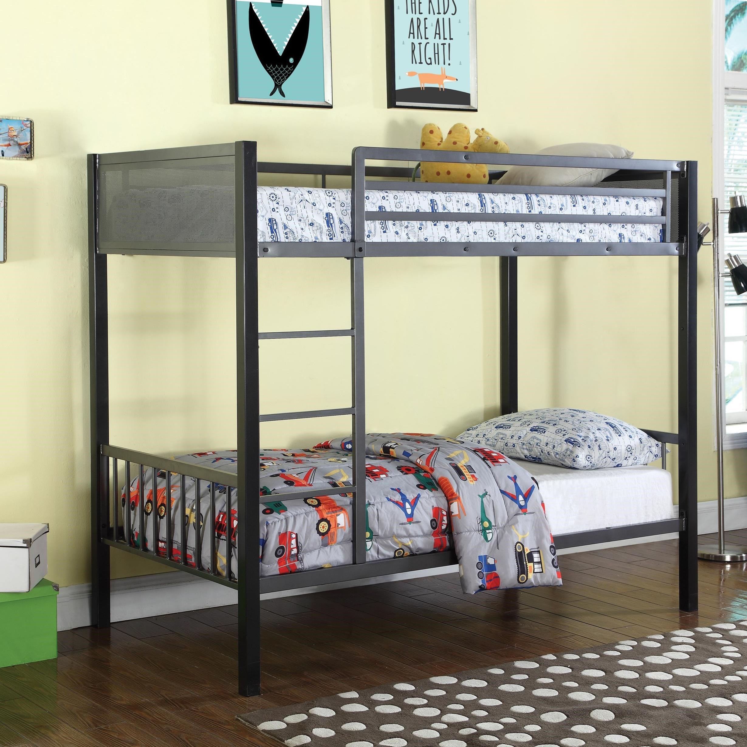 Coaster dynamic twin loft bunk bed with futon chair & desk sale
