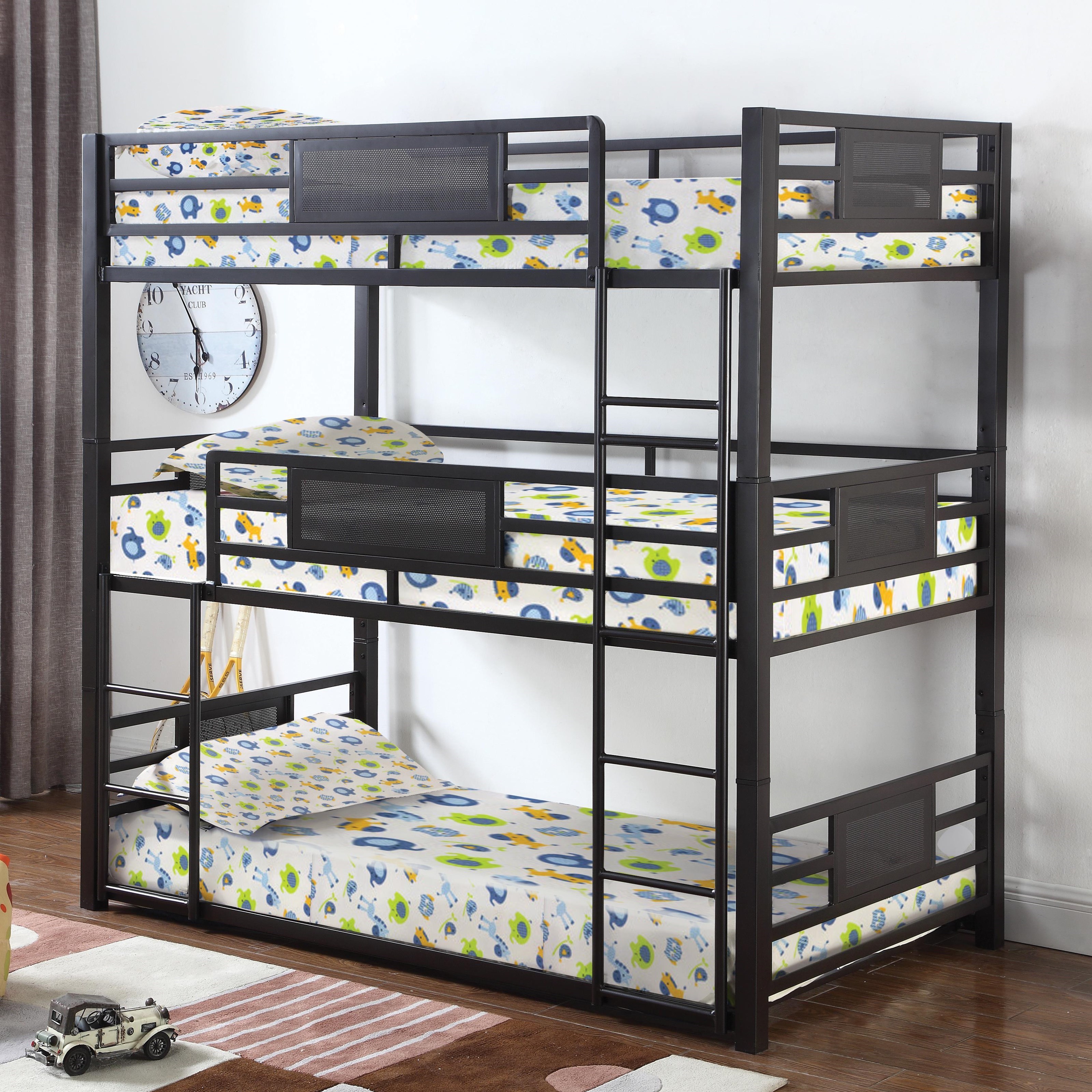 Coaster safeguard full loft bunk bed shop with workstation