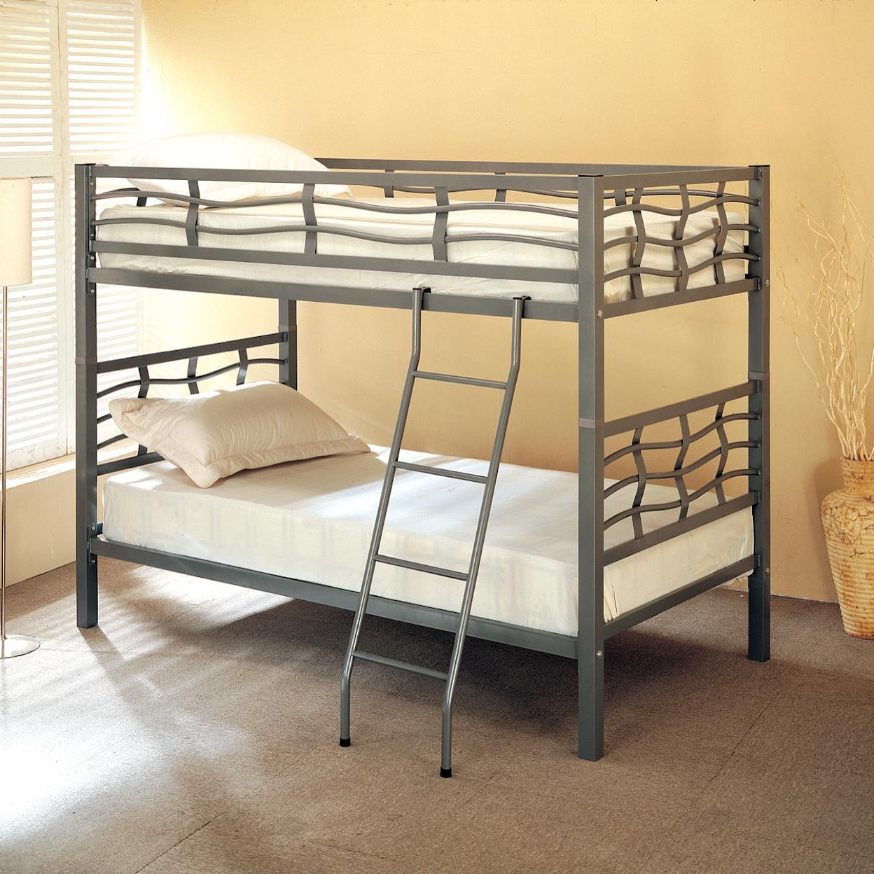 Coaster Bunks 7395 Twin Bunk Bed With Ladder Value City Furniture Bunk Beds