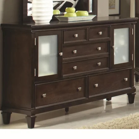 Dresser with 5 Drawers and 2 Doors