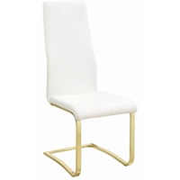 Glam Upholstered Side Chair with Cantilever Base