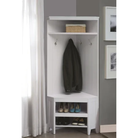 Corner Hall Storage with Shoe Storage