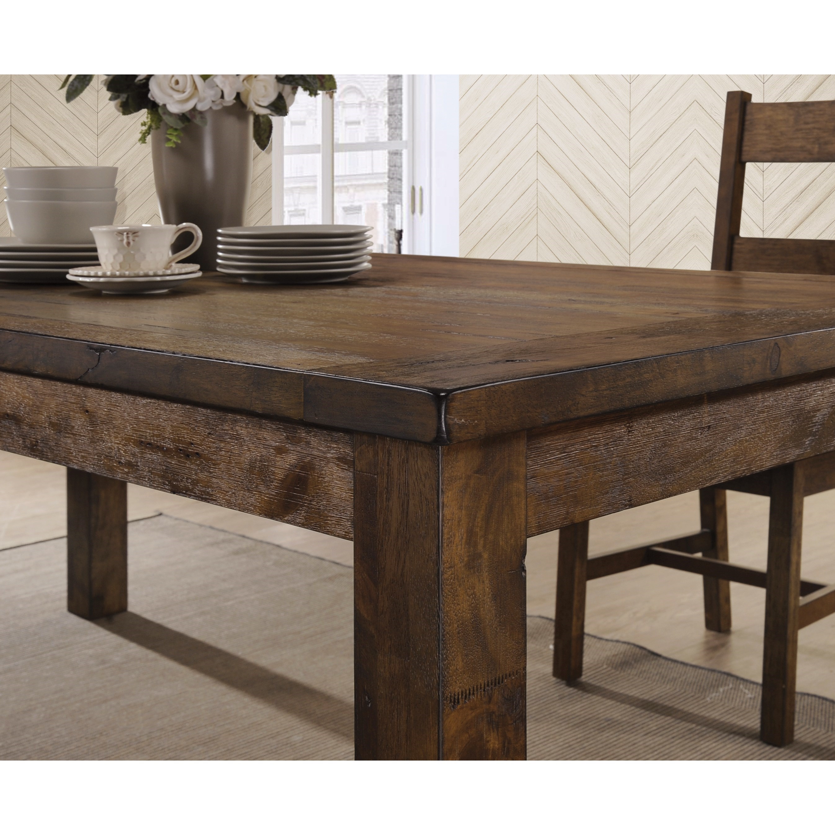 Coaster Coleman EF170 Rustic Dining Table with Over-Sized