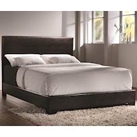California King Upholstered Bed with Low Profile