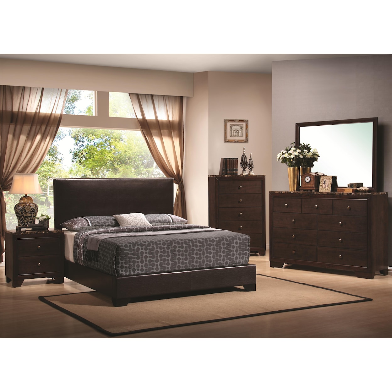 Coaster Conner Queen Upholstered Bed