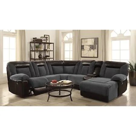 Plush Two-Tone Sectional