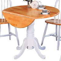 Round Pedestal Drop Leaf Table