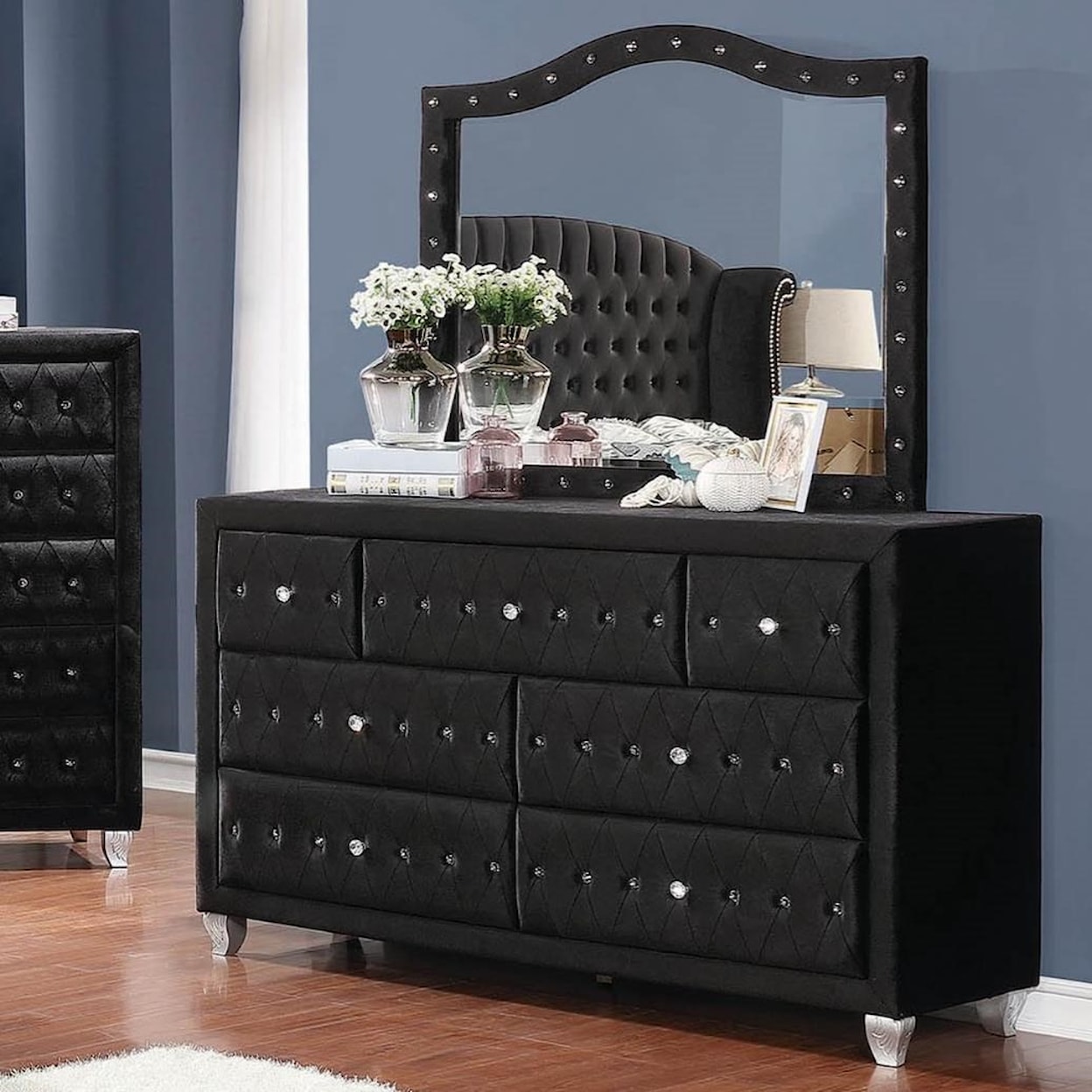 Coaster Black Panther Dresser and Mirror Set