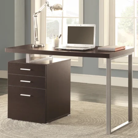 Writing Desk with File Drawer and Reversible Set-Up