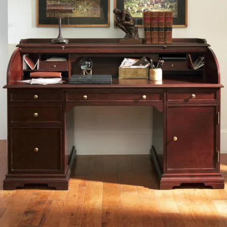 Classic Roll Top Double Pedestal Desk
