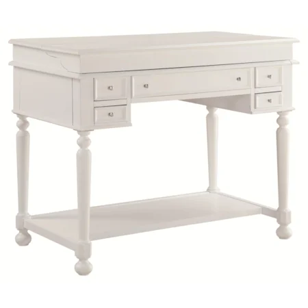 White Writing Desk with Lift-Top