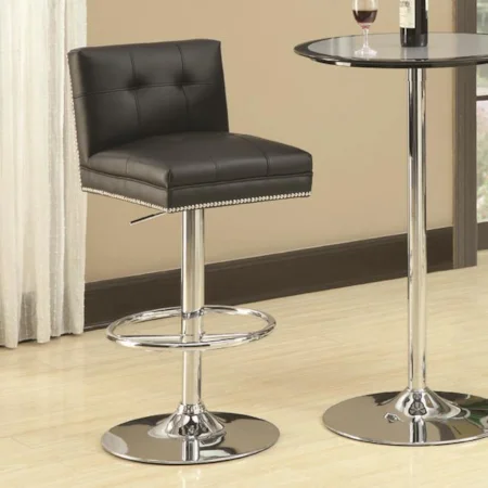 29" Faux Leather Adjustable Height Barstool
