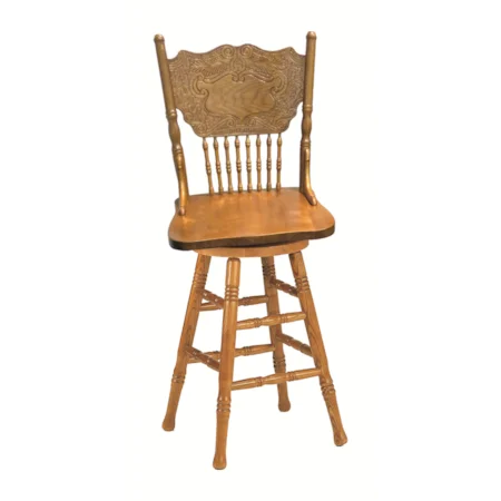 24”H Traditional Swivel Bar Stool