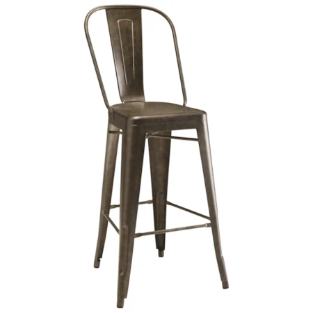 Galvanized Metal Bar Stool