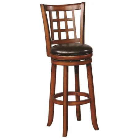 Swivel Barstool with Upholstered Seat