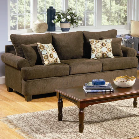 Casual Sofa with Pillow Back