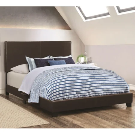 Upholstered Leatherette Full Bed
