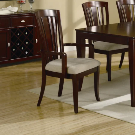 Arm Chair with Slat Back
