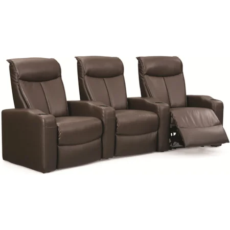 Contemporary 3 Seat Theater Seating Group