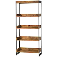 Industrial Bookcase with 4 Open Shelves