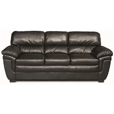 Casual Split Back Leather-Like Sofa