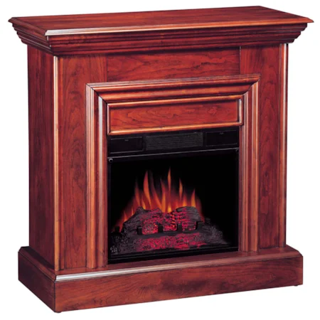 Cherry Wall Mantel Electric Fireplace