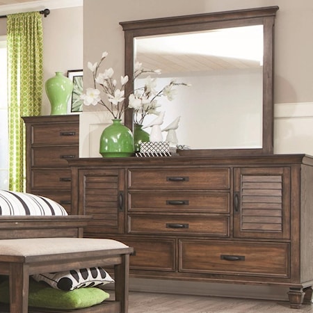 Dresser and Mirror Combo