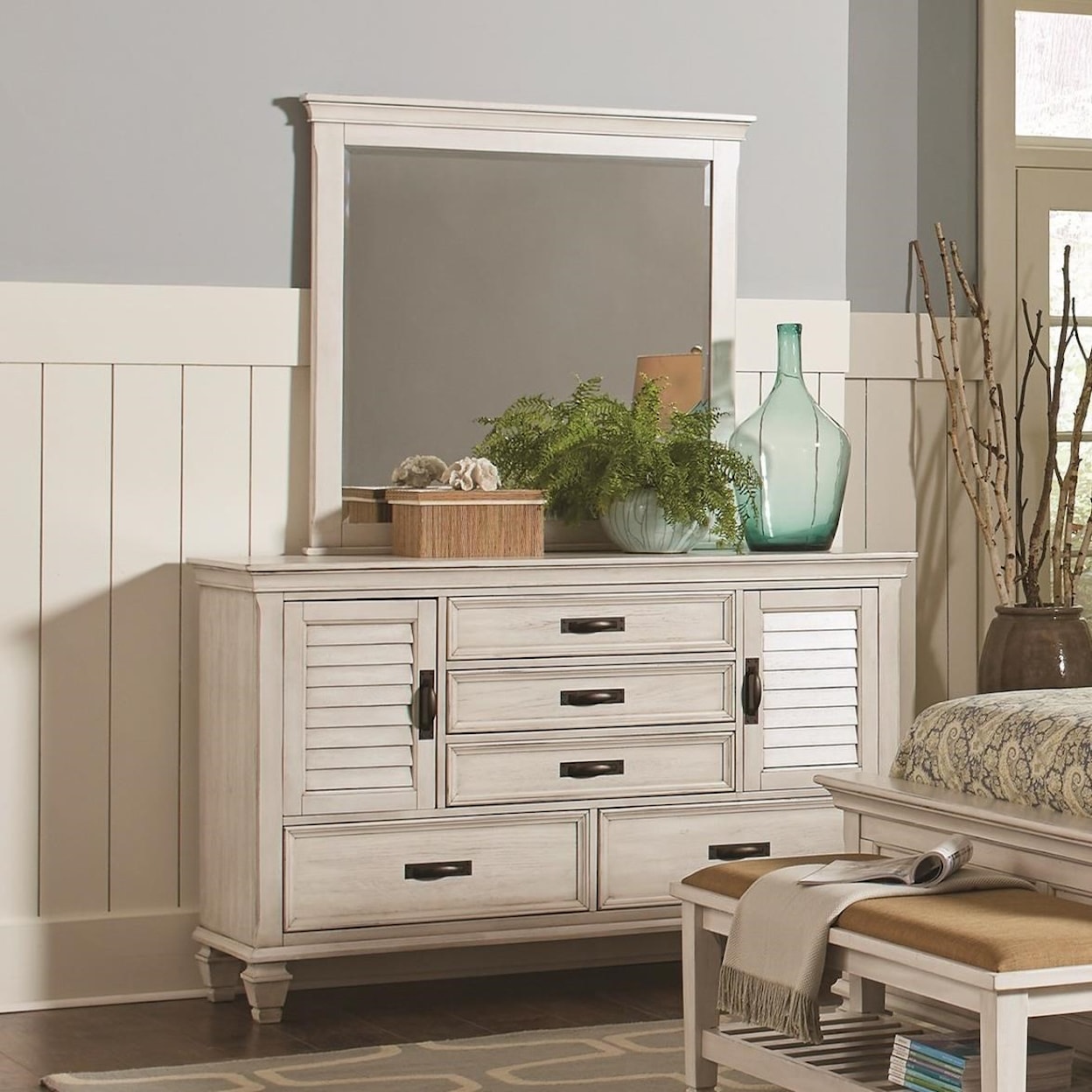 Coaster Franco Dresser and Mirror Combo