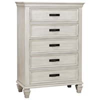 5 Drawer Chest with Felt Lined Top Drawer