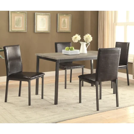 5 Piece Table & Chair Set
