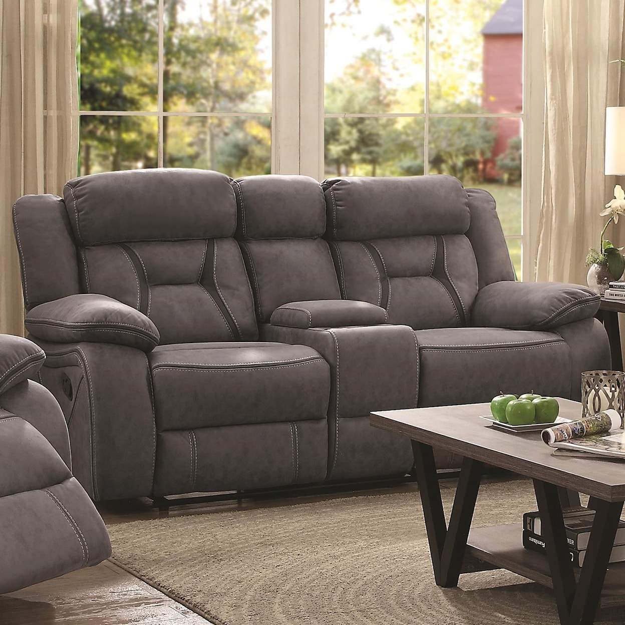 Coaster Houston Motion Loveseat With Console
