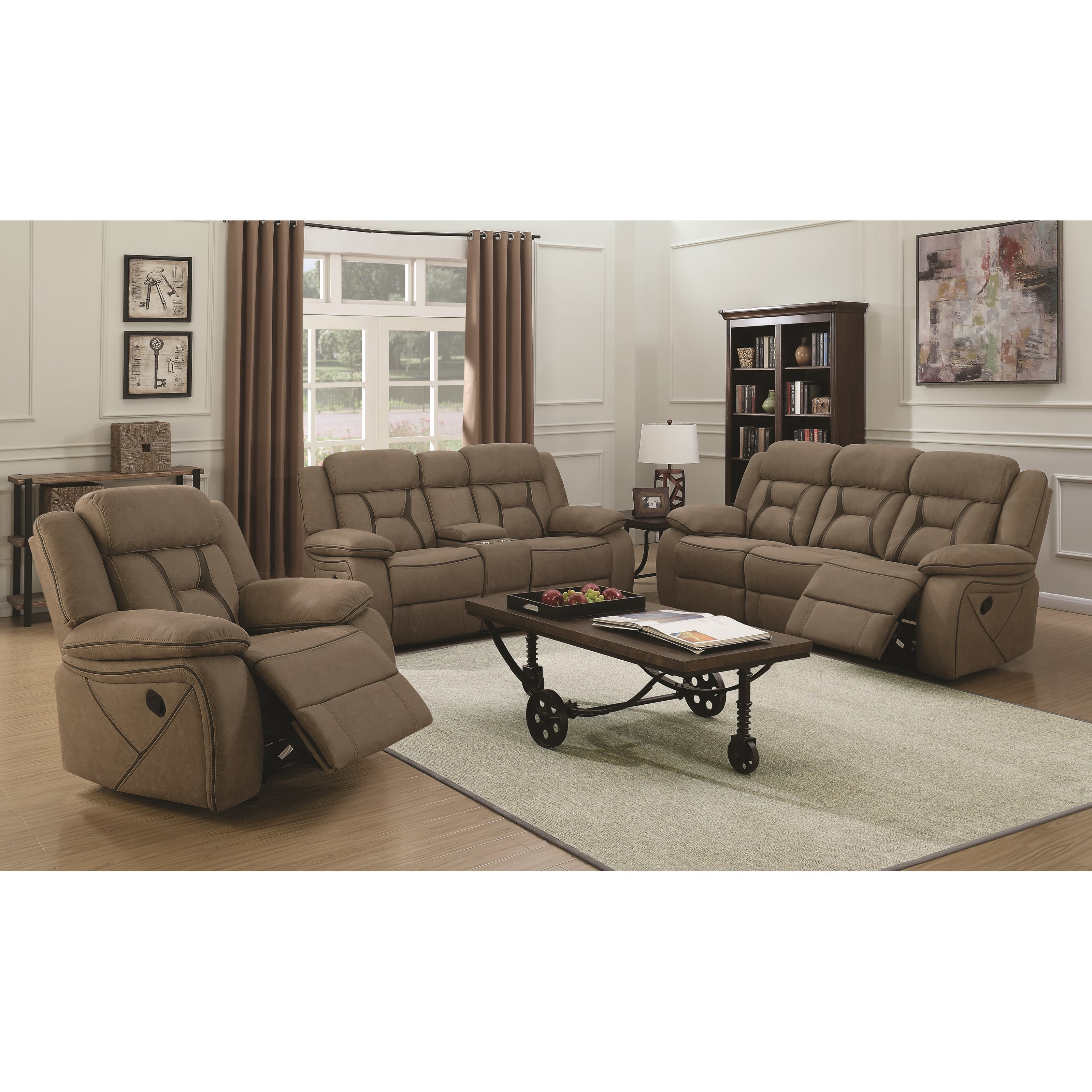 Coaster Houston 602264 Casual PillowPadded Reclining Sofa with