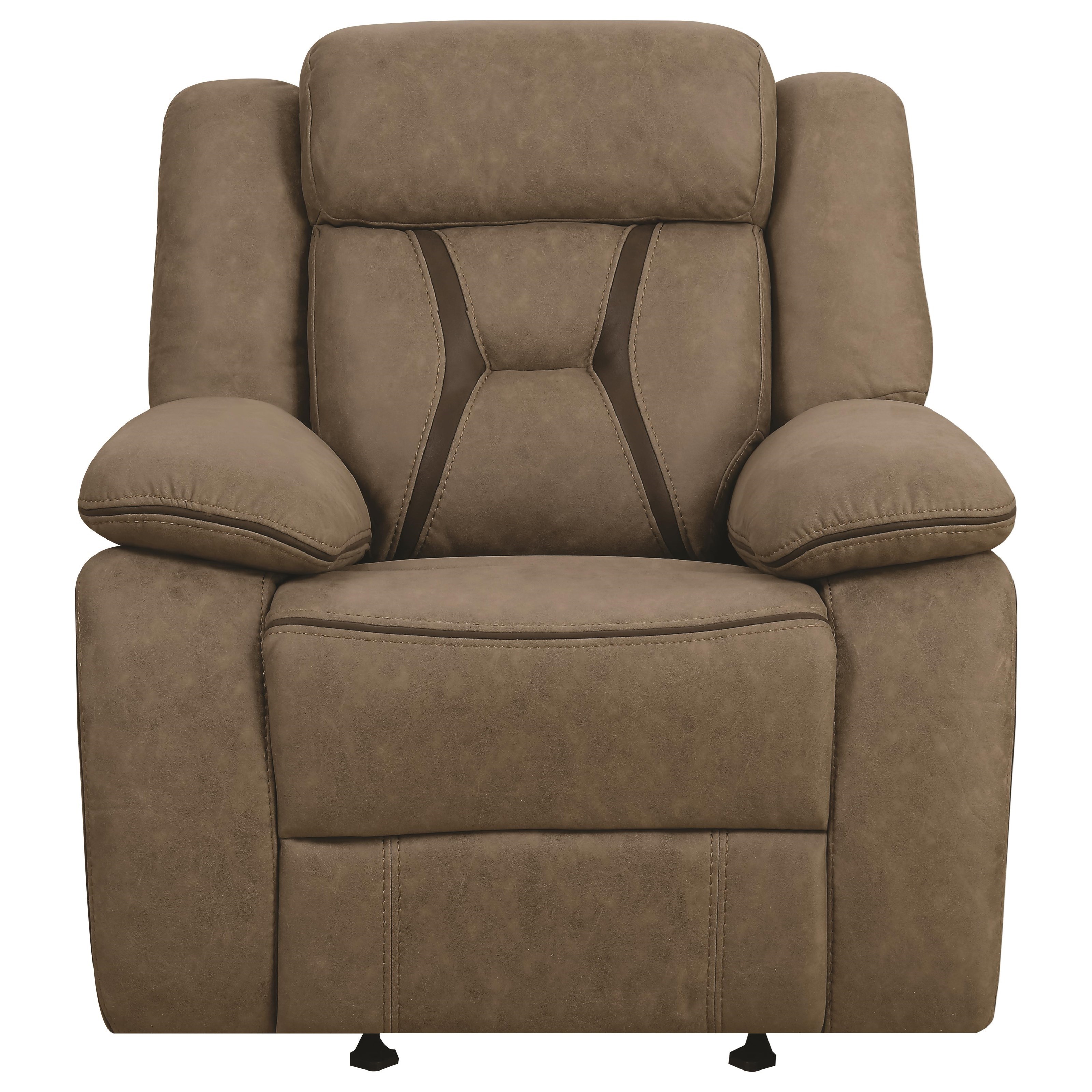 Coaster weissman casual on sale pillow padded glider recliner