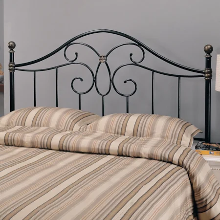 Full/Queen Black Metal Headboard