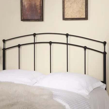 Full/Queen Black Metal Headboard